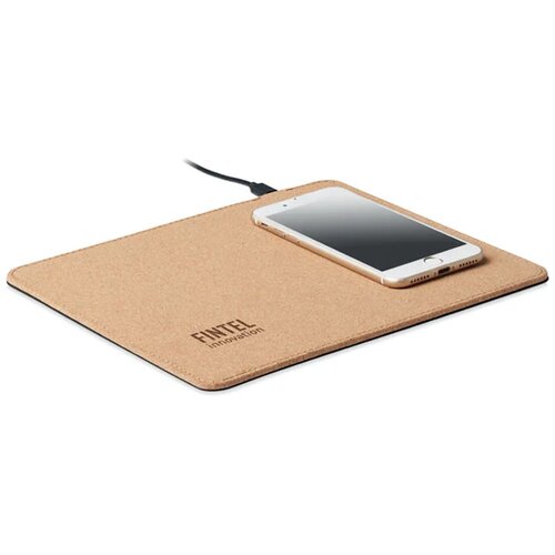 Muismat met 15w oplader Wireless matty beige