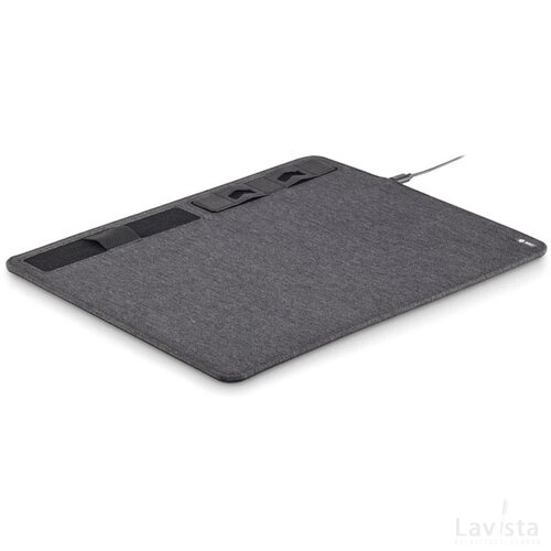 Rpet muismat 15w oplader Superpad donker grijs