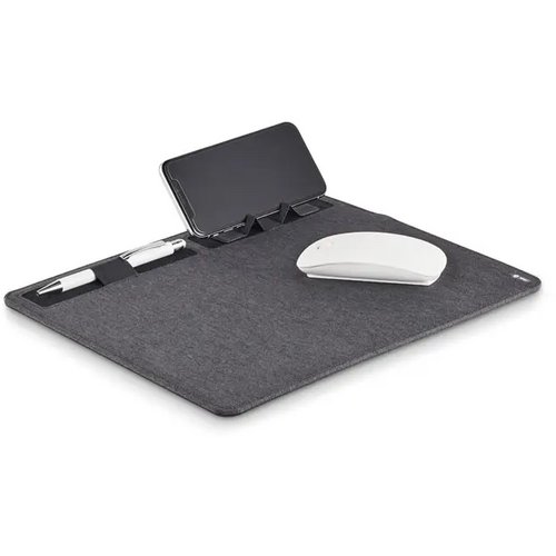 Rpet muismat 15w oplader Superpad donker grijs