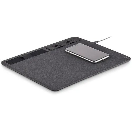 Rpet muismat 15w oplader Superpad donker grijs