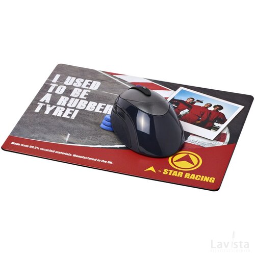 Brite Mat® muismat met bandmateriaal Zwart