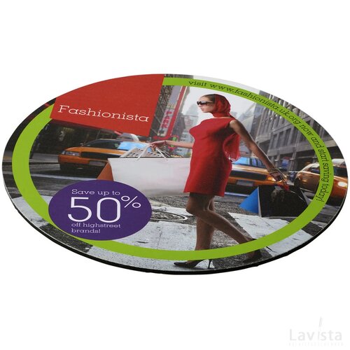 Q Mat® ronde muismat Zwart