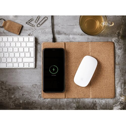 Cork Wireless Charging Mousepad Muismat Kurk