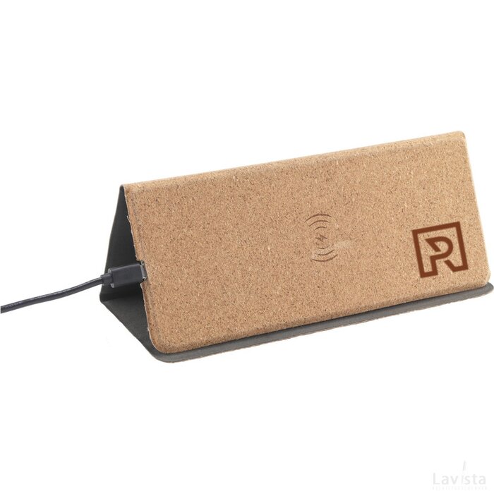 Cork Wireless Charging Mousepad Muismat Hout