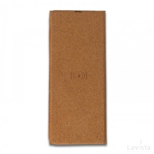 Muismat met draadloze oplader kurk 5W natuur