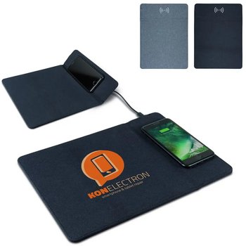 Muismat met draadloos oplaadstation 5W zwart