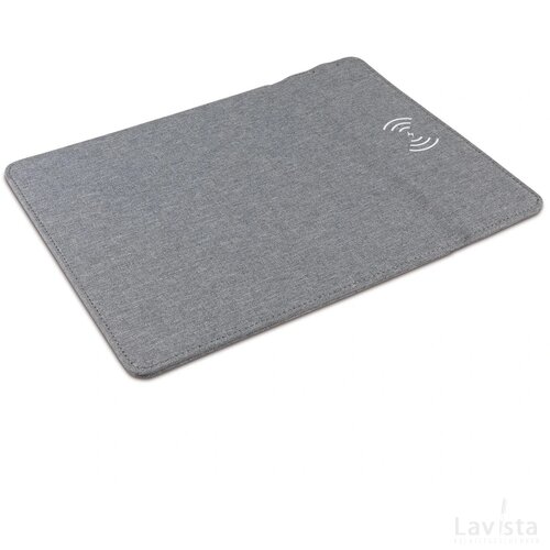 Muismat met draadloos oplaadstation 5W grijs