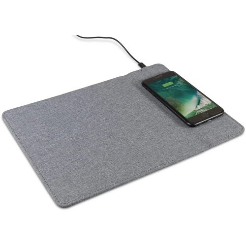 Muismat met draadloos oplaadstation 5W grijs