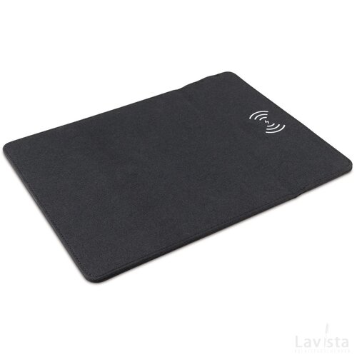 Muismat met draadloos oplaadstation 5W zwart