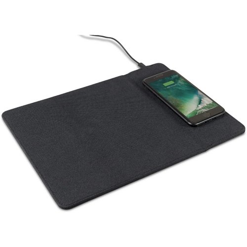Muismat met draadloos oplaadstation 5W zwart