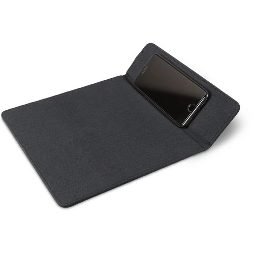 Muismat met draadloos oplaadstation 5W zwart