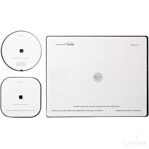 Brite-Mat® combiset 1 van muismat en onderzetter Zwart