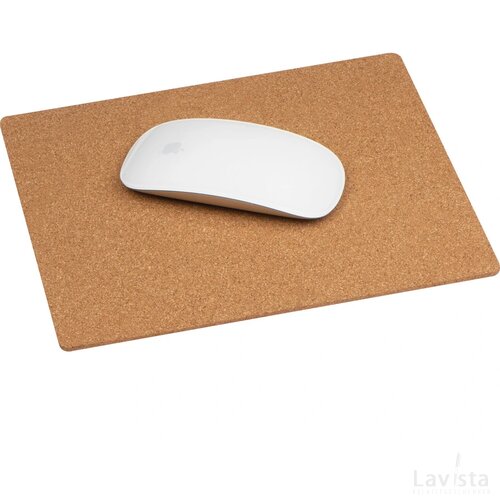 Mousepad van kurk beige