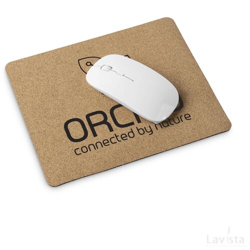 Mousepad van kurk beige