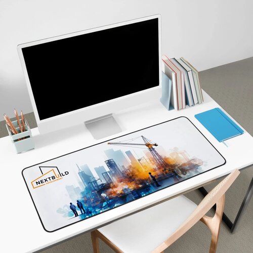 Sublimatie Bureau Mat 78 x 30 cm wit