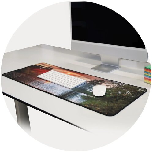 Sublimatie Bureau Mat 78 x 30 cm wit