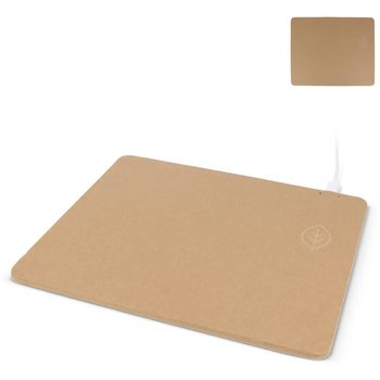 Muismat met draadloze oplader van gerecycled papier natuur Muismat met draadloze oplader van gerecycled papier natuur