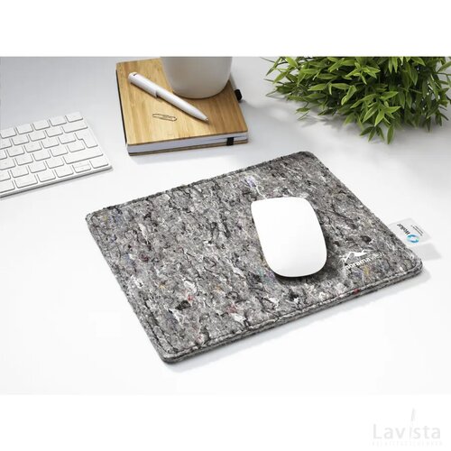 Wolkat Tanger Recycled Textile Mousepad Muismat Grijs